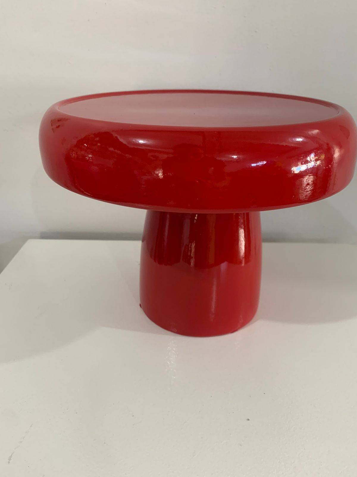 Boleira Cogumelo Porcelana G Vermelho - suafesta.gyn