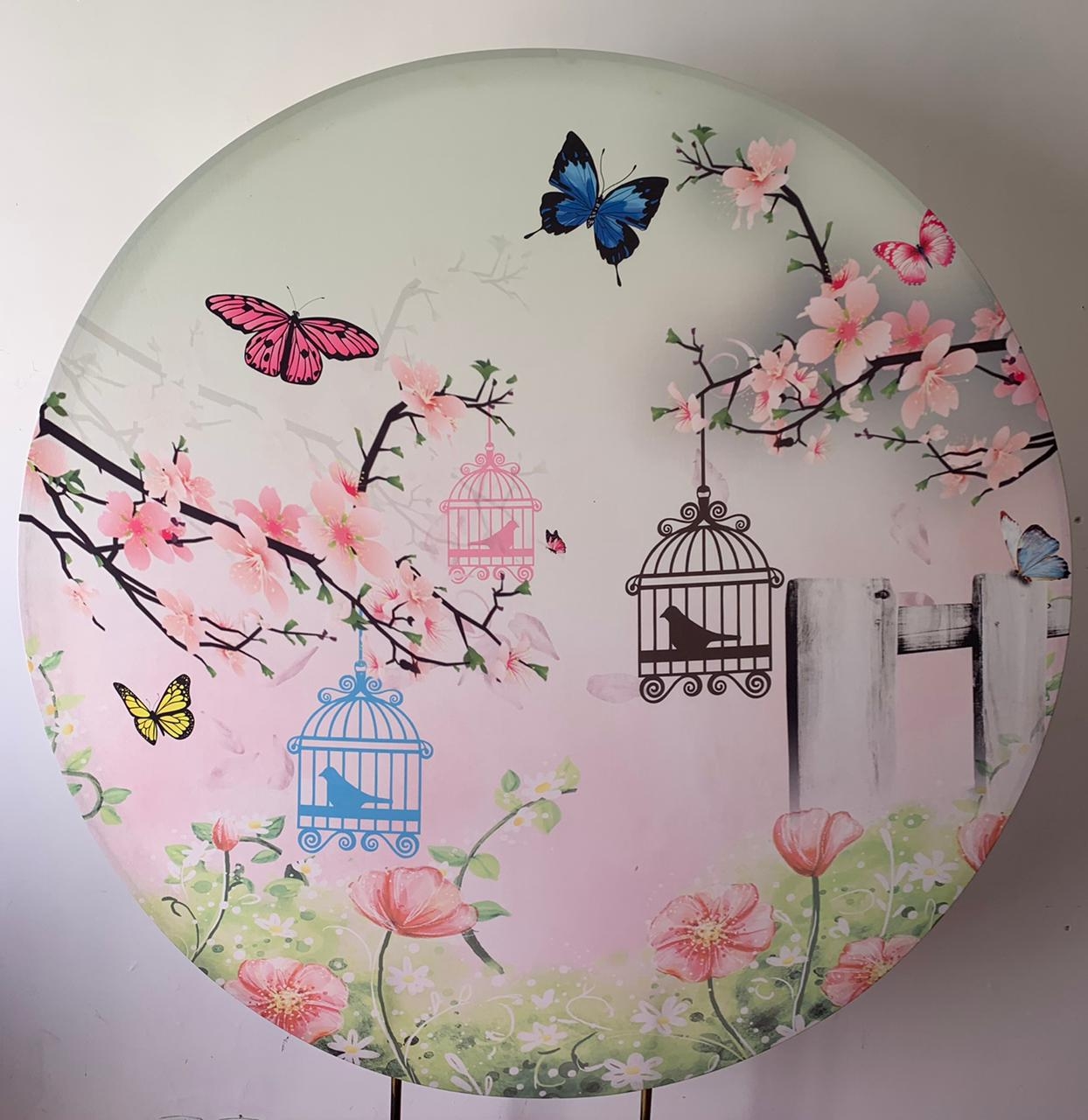 Painel Sublimado Jardim 1,5X1,5 - suafesta.gyn