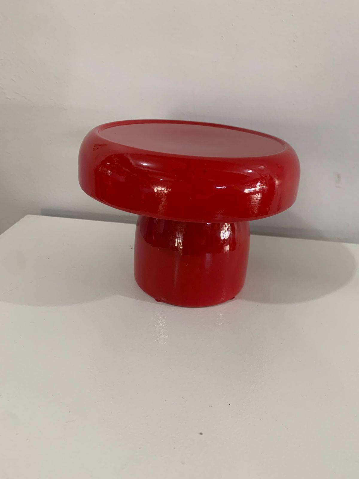 Boleira Cogumelo Porcelana M Vermelho - suafesta.gyn