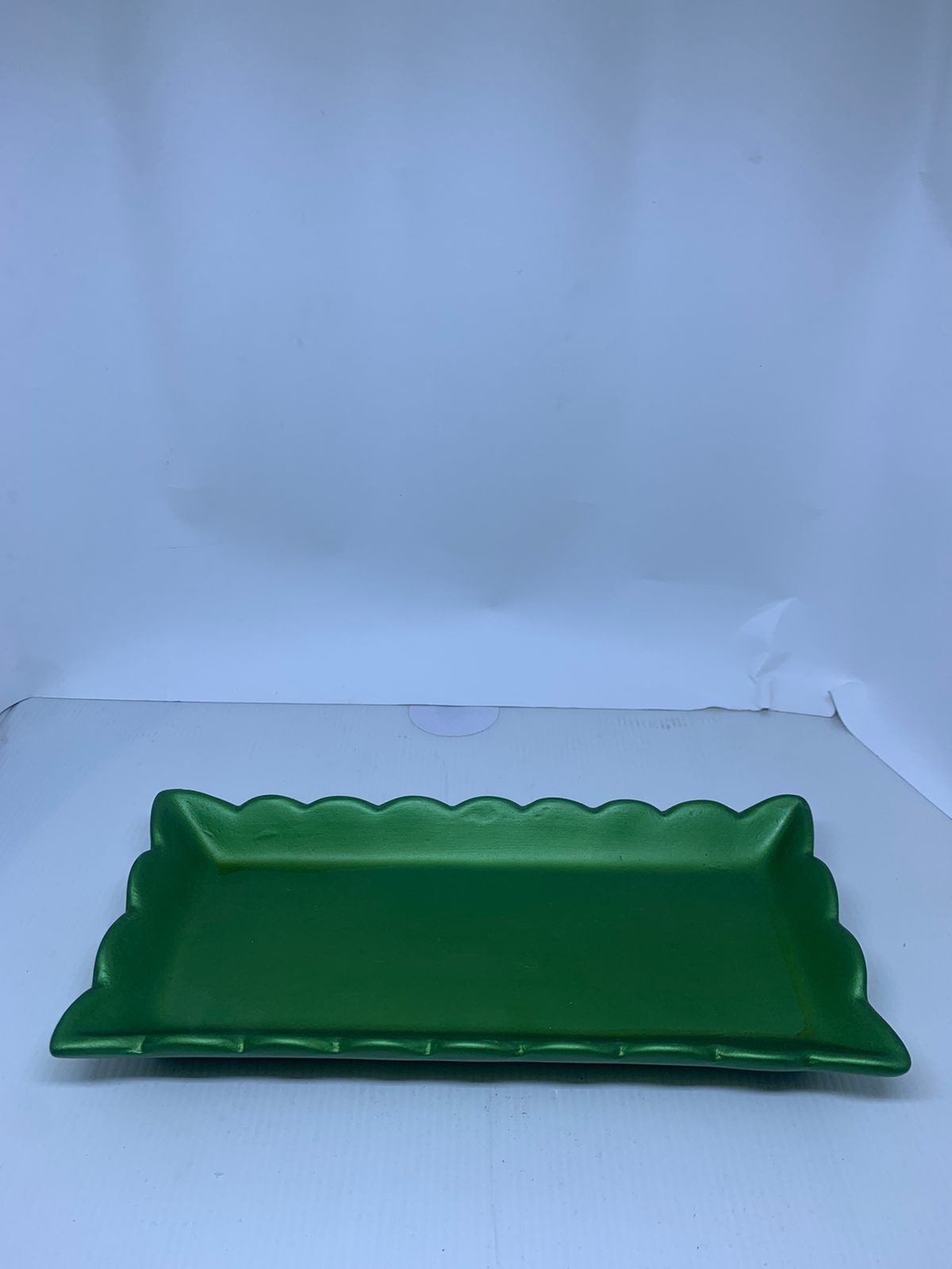 Doceira Retangular Babado Verde Vital - suafesta.gyn