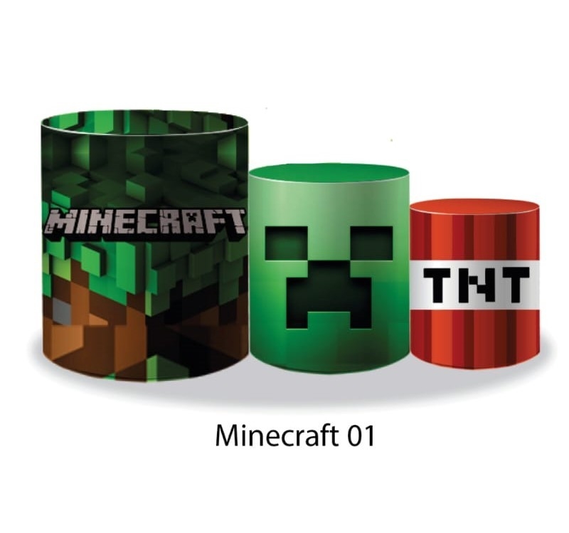 Capa de Cilindro Minecraft - suafesta.gyn