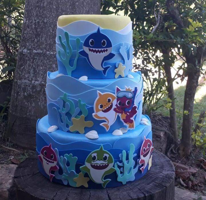 Bolo Fake Babyshark - suafesta.gyn