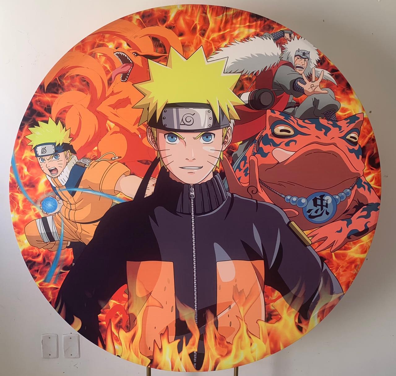 Painel Sublimado Naruto 1,5X1,5 - suafesta.gyn