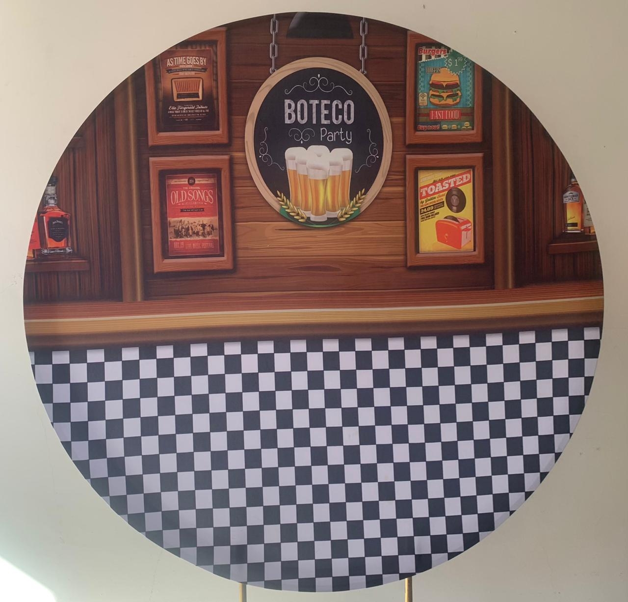 Painel Sublimado Boteco 1,2X1,2 - suafesta.gyn