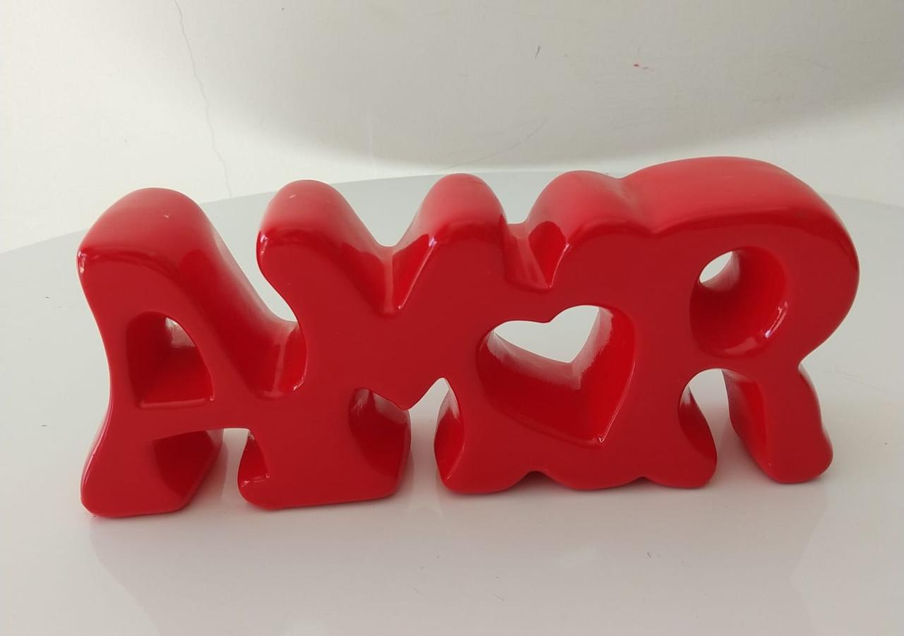 Palavra Amor Vermelho - suafesta.gyn
