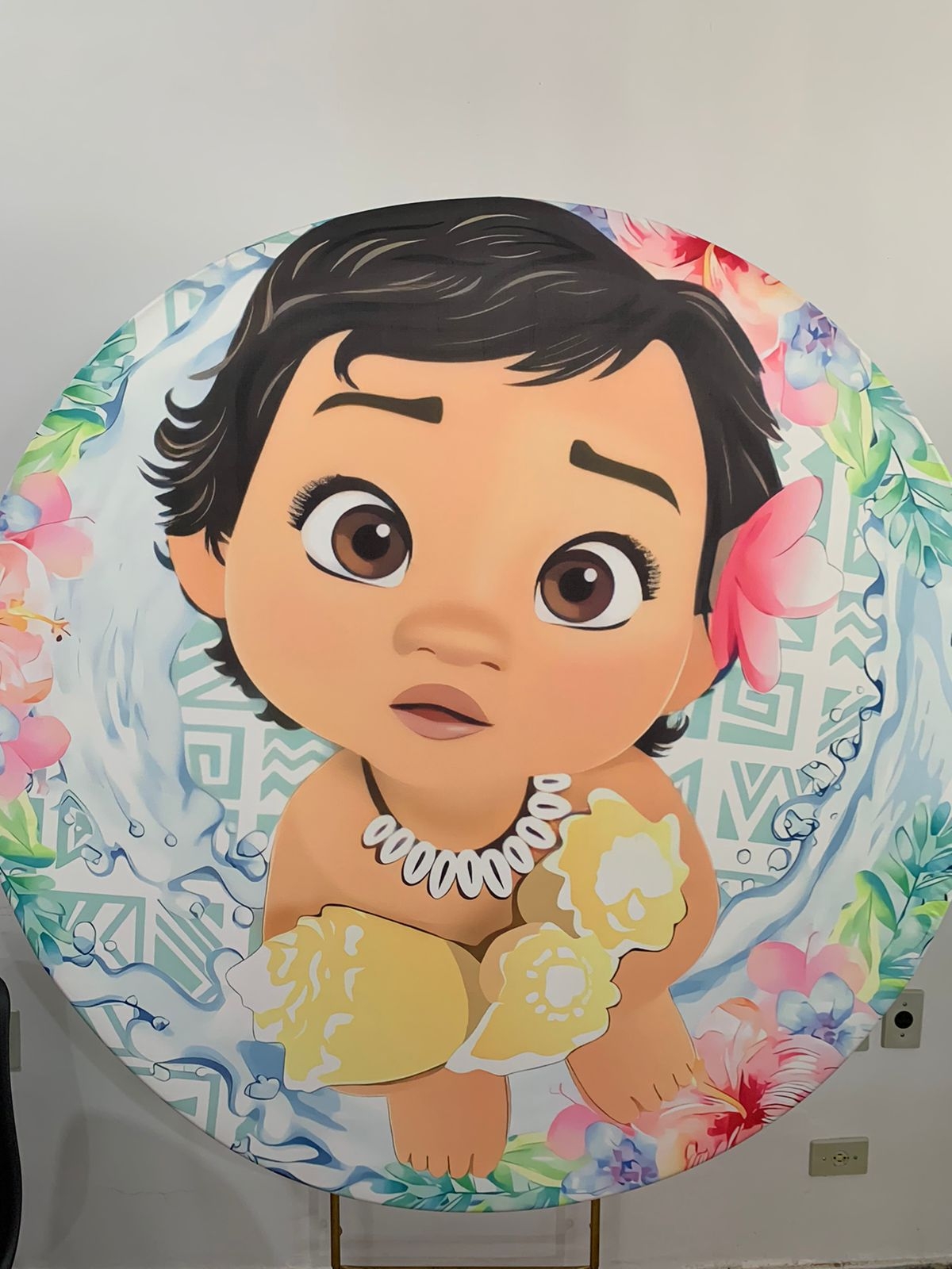 Painel Sublimado Moana Baby 1,5X1,5 - suafesta.gyn