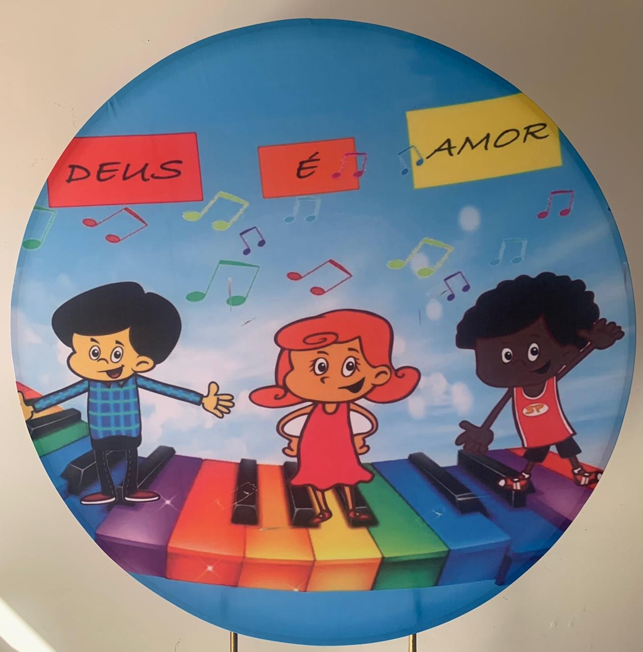 Painel Sublimado Deus É Amor 1,2X1,2 - suafesta.gyn