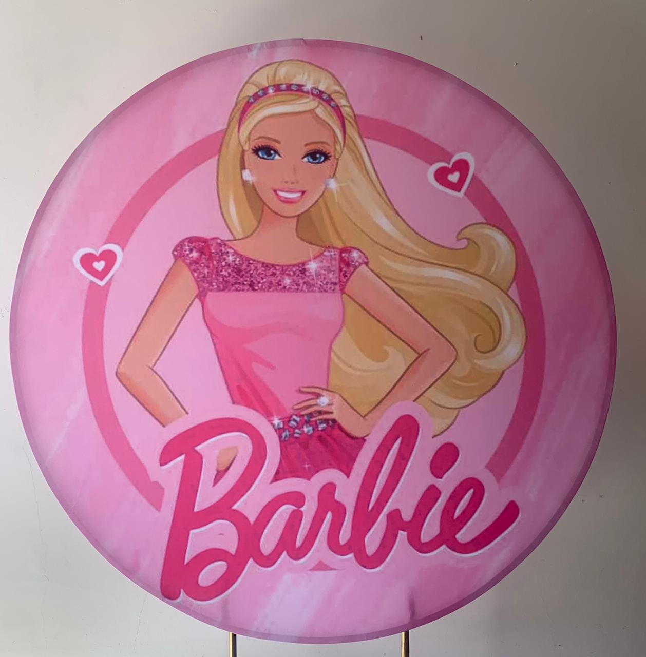 Painel Sublimado Barbie 1,2X1,2 - suafesta.gyn