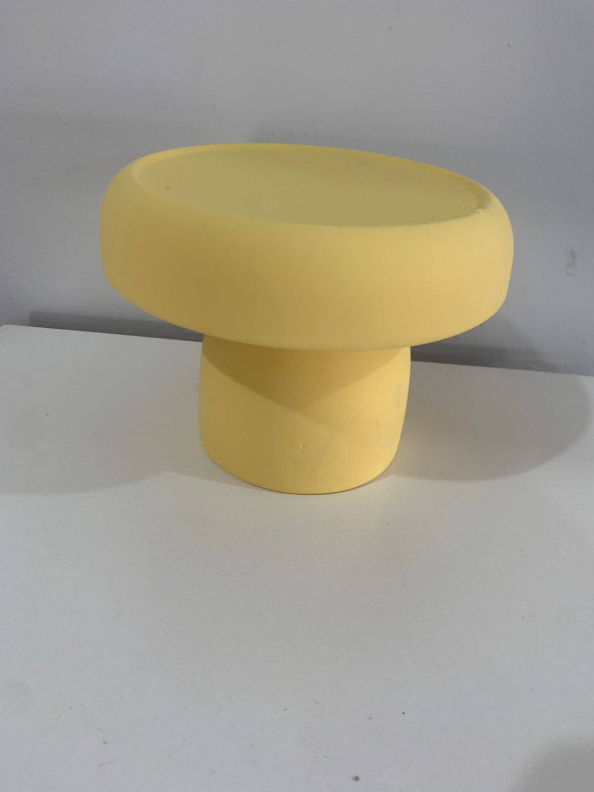 Boleira Cogumelo Porcelana M Amarelo Fosco - suafesta.gyn