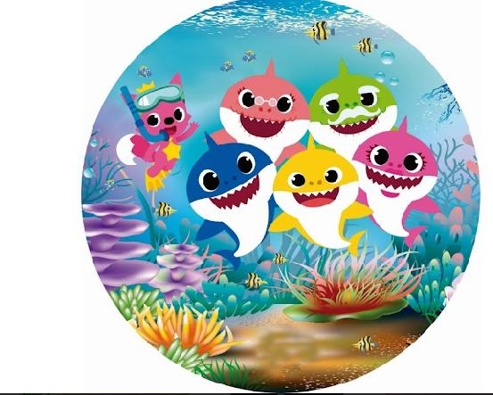 Painel Sublimado Baby Shark - suafesta.gyn