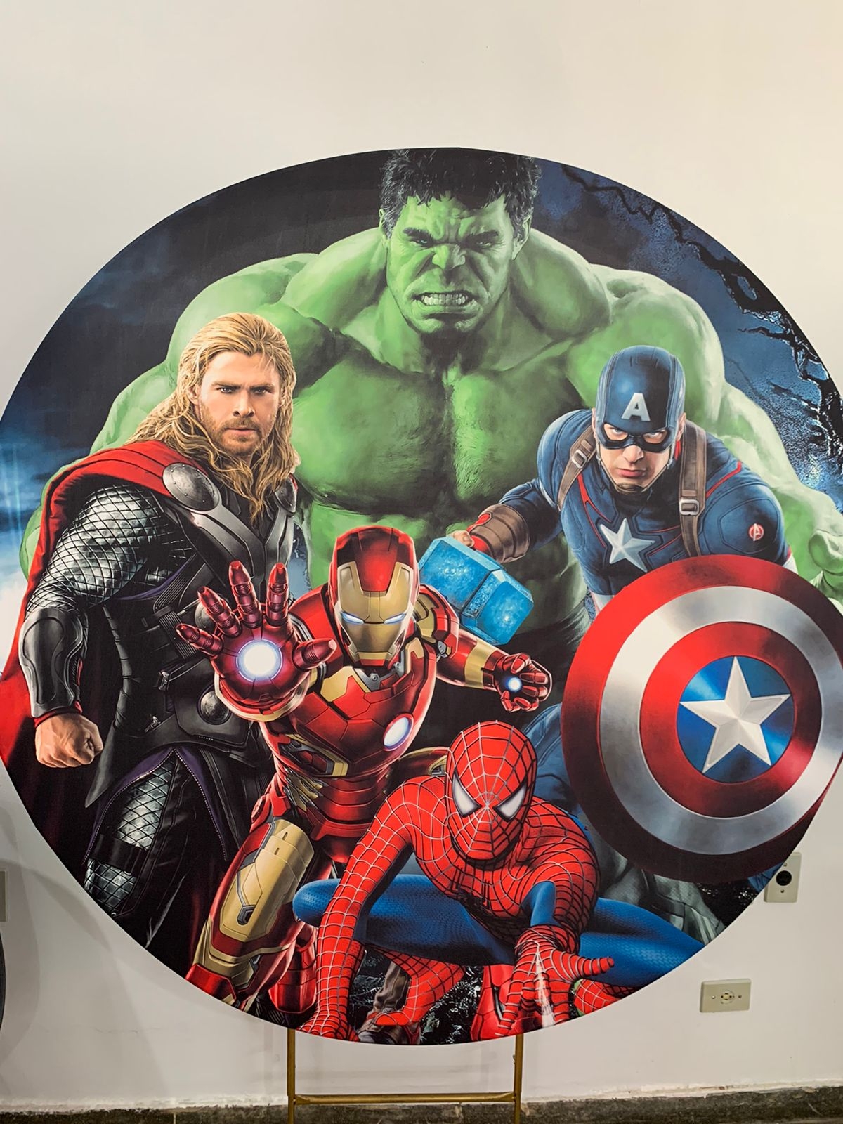Painel Sublimado Vingadores 1,5X1,5 - suafesta.gyn