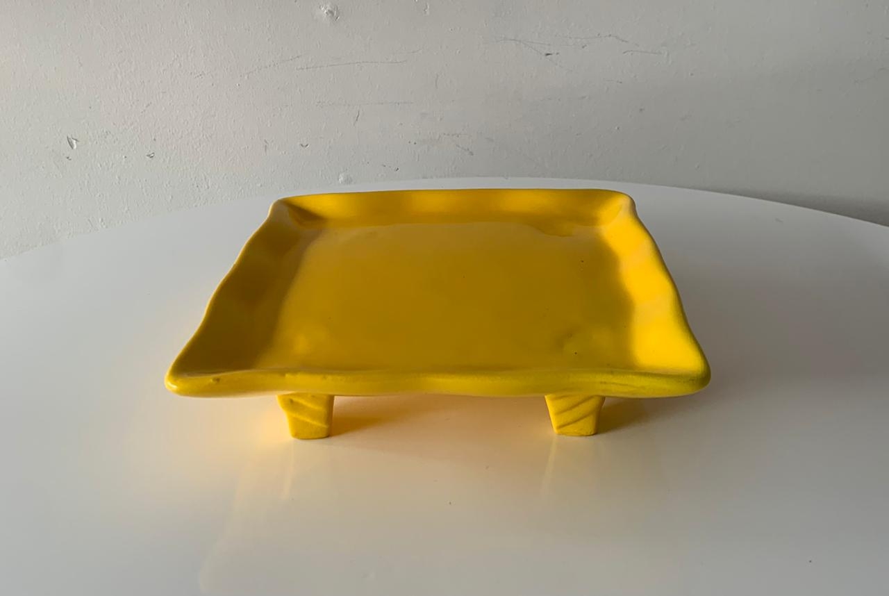 Doceira Quadrada Amarelo - suafesta.gyn