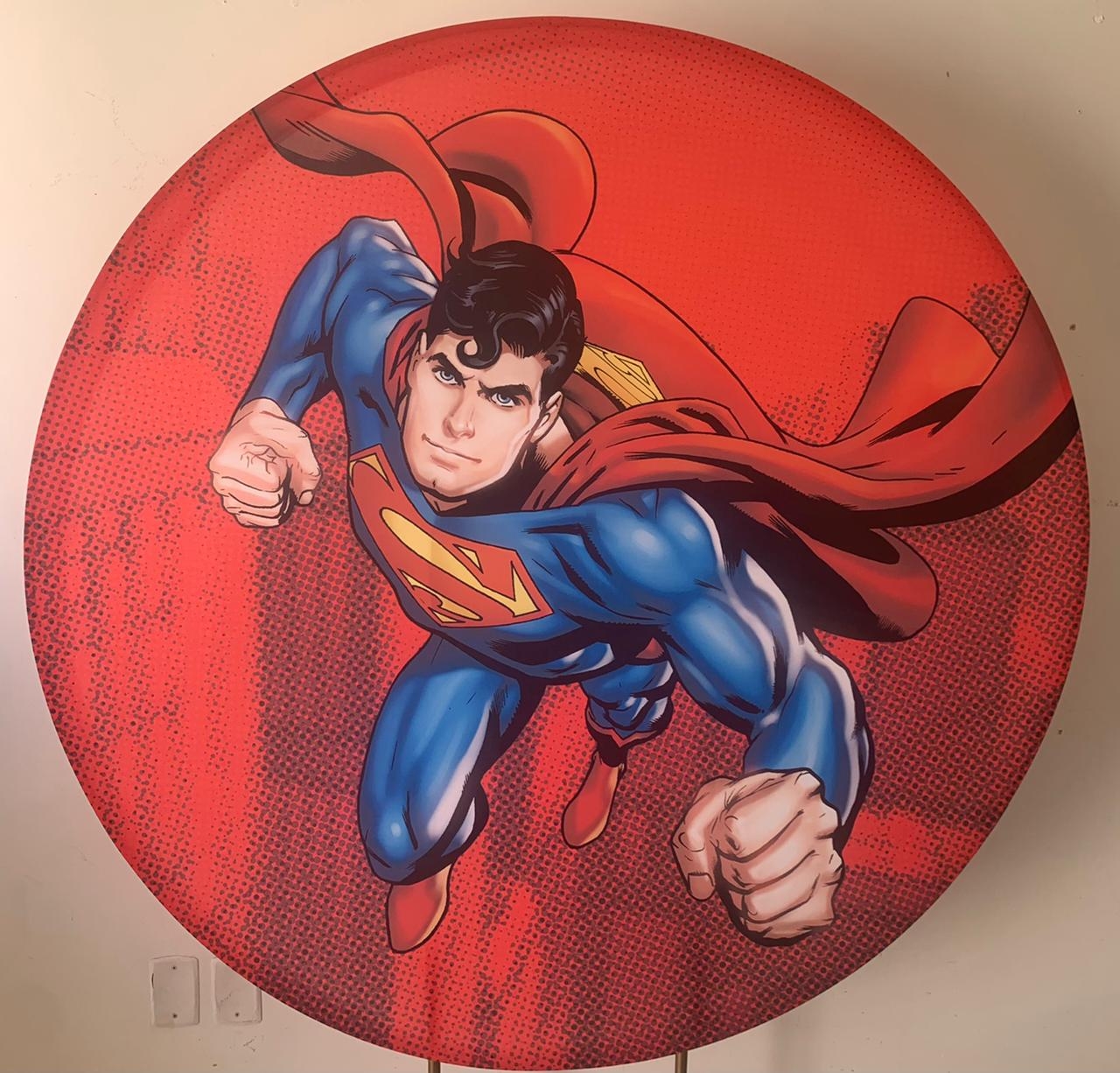 Painel Sublimado Super Homem 1,5X1,5 - suafesta.gyn