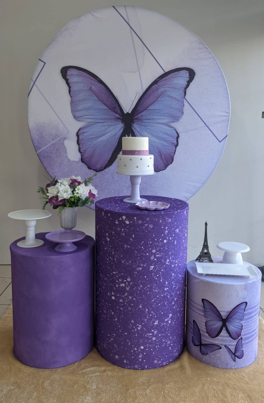 Kit Borboleta Lilas  - Bella festa decoração 
