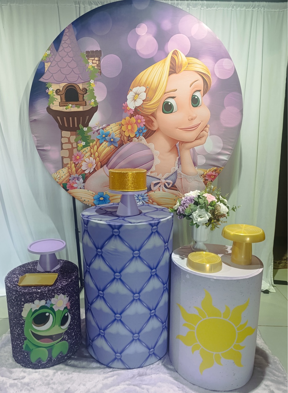Kit Bronze Rapunzel - Bella festa decoração 