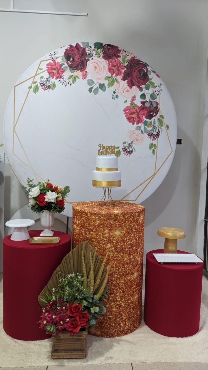 Kit Rosa Vermelha  - Bella festa decoração 