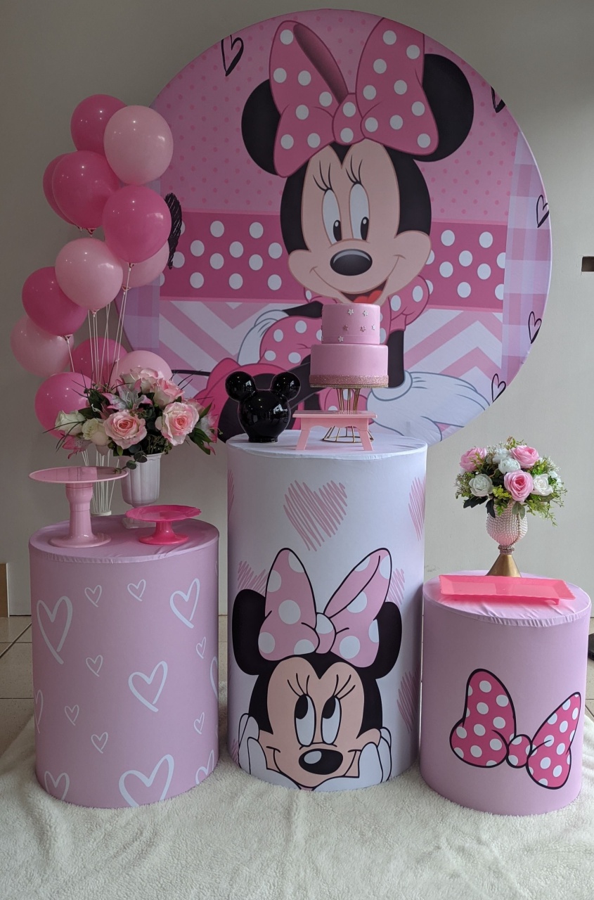 Kit Minie Rosa - Bella festa decoração 
