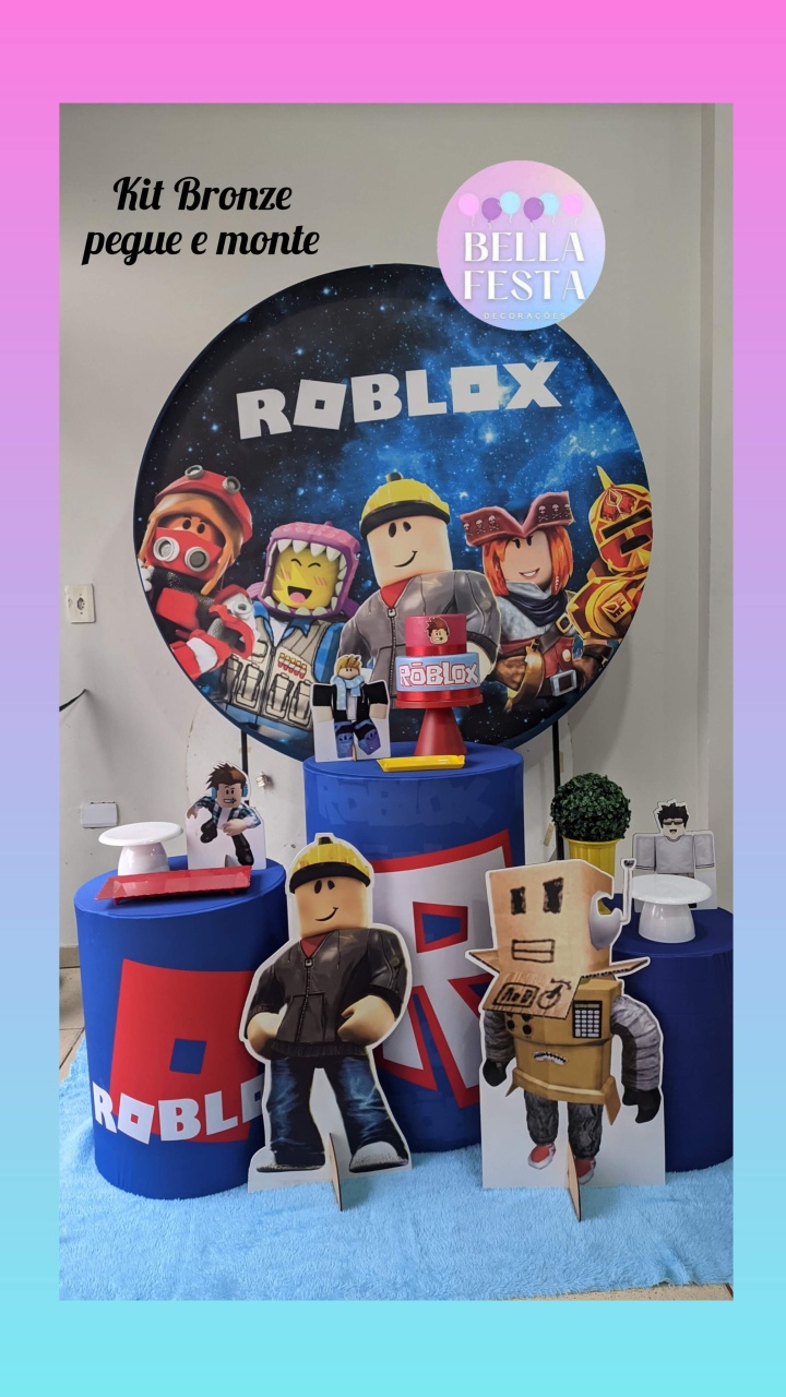Kit Roblox  - Bella festa decoração 