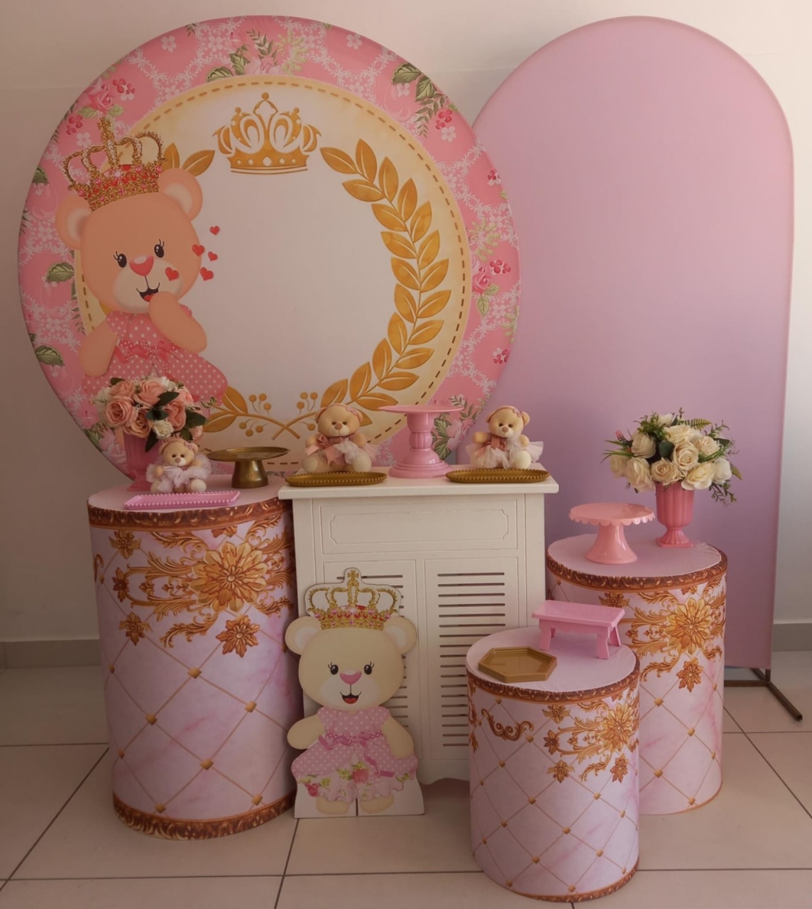 Kit Diamante Ursinha Realeza 2   - Thefest