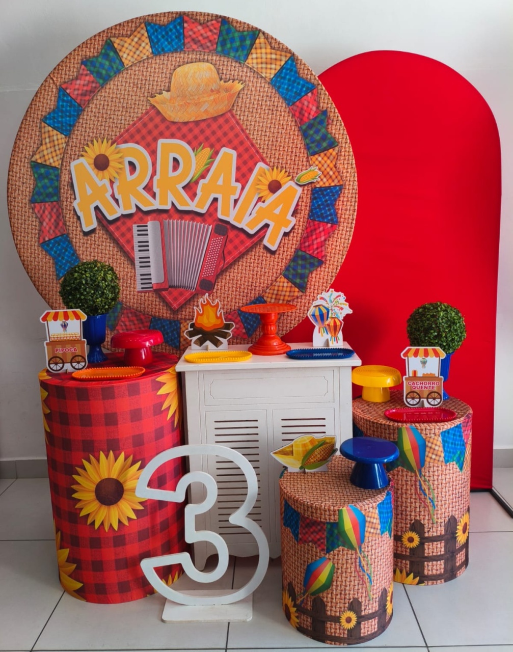 Kit Diamante Arraia Vermelho - Thefest