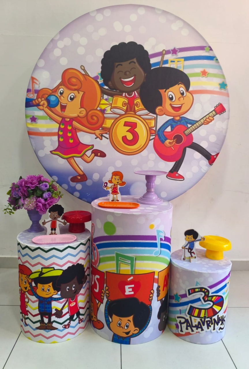 Kit Prata 3 Palavrinhas Menina - Thefest