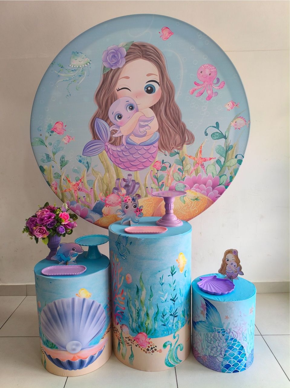 Kit Prata Sereia Cute - Thefest