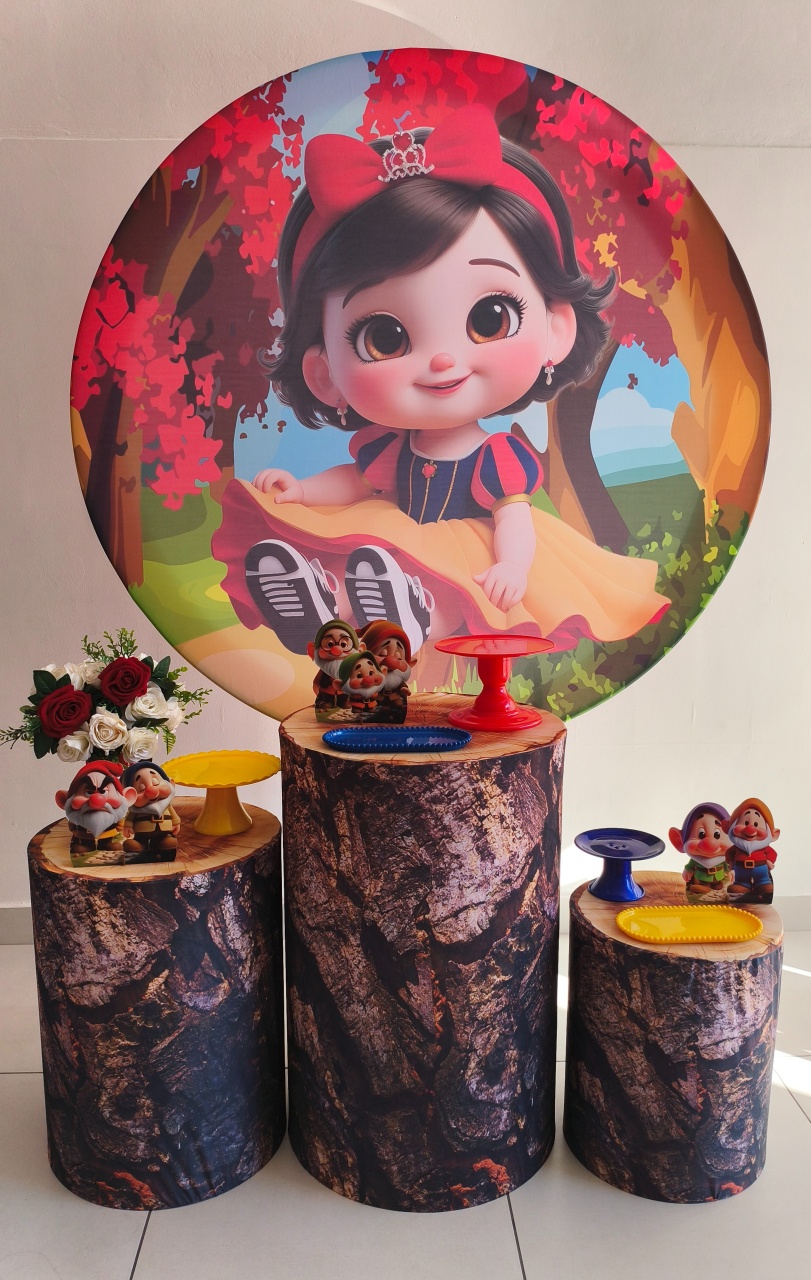 Kit Prata Branca de Neve Cute  - Thefest