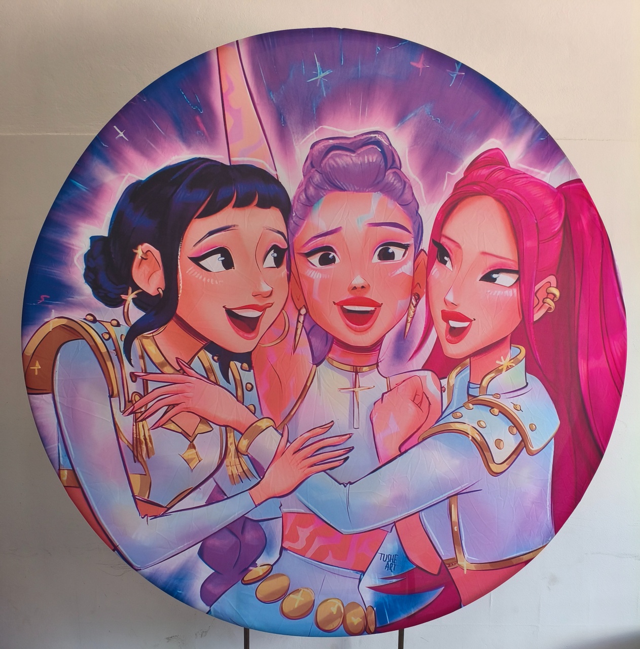 Capa Painel Redondo Guerreiras K-Pop - Thefest