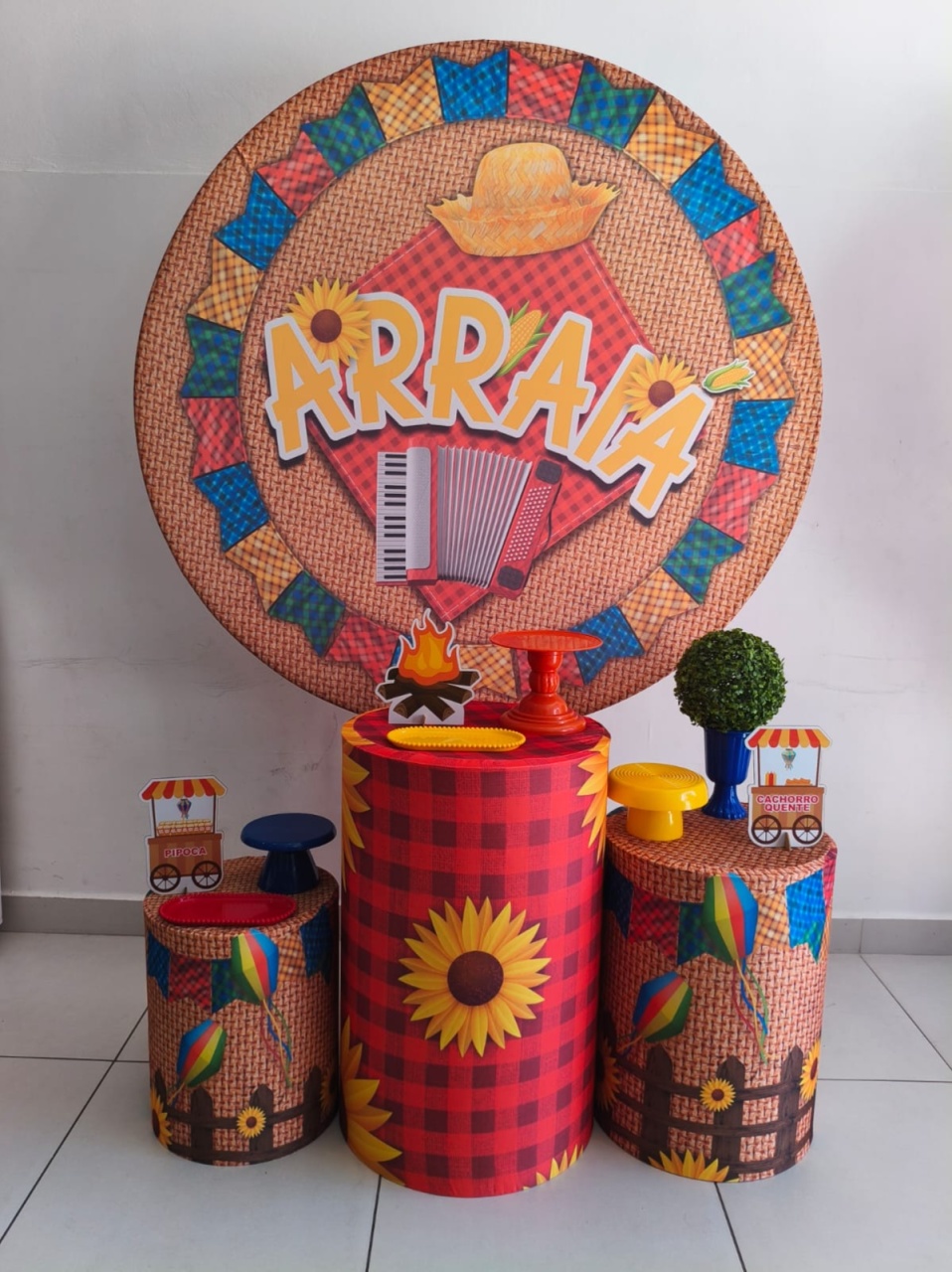 Kit Prata Arraia Vermelho - Thefest