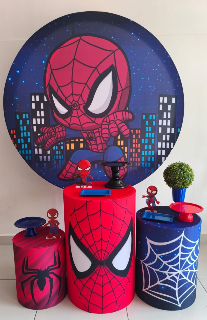 Kit Prata Homem Aranha Cute - Thefest
