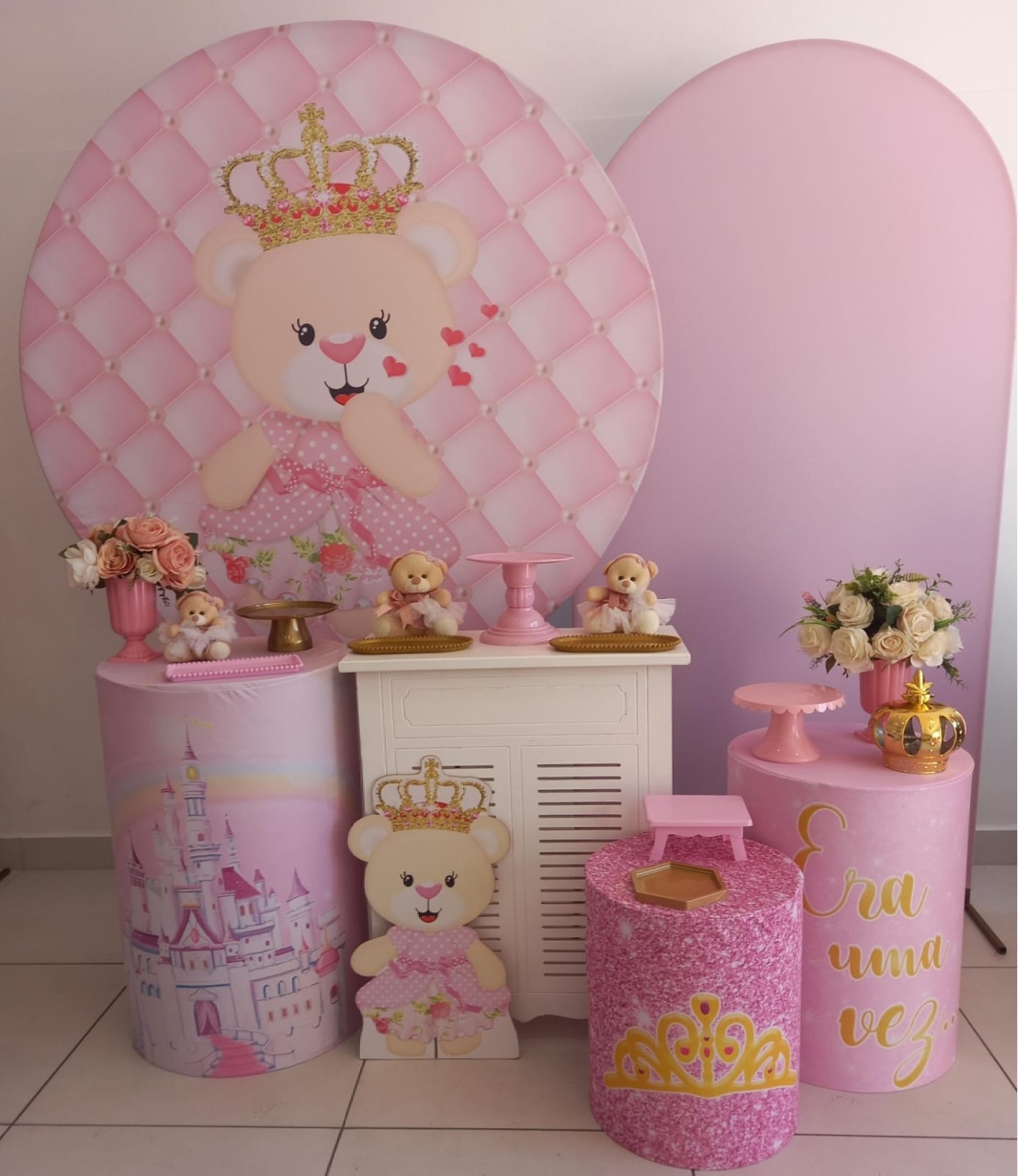 Kit Diamante Ursinha Realeza    - Thefest