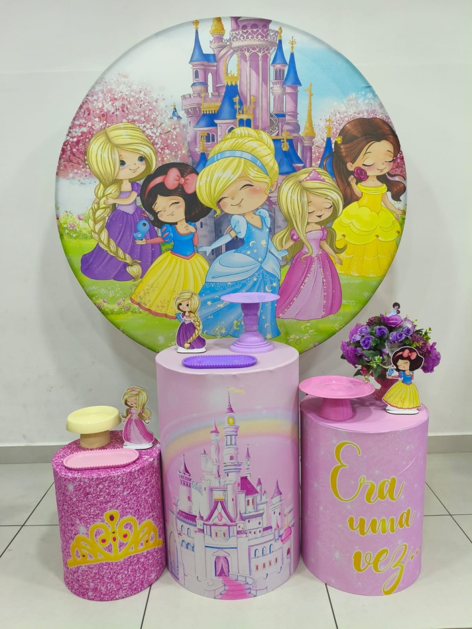 Kit Prata Princesas Cute - Thefest