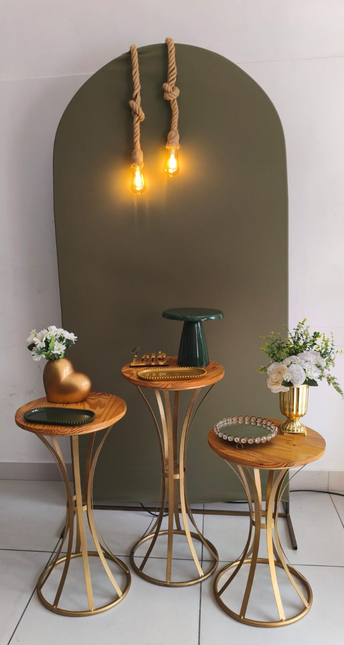 Kit Collor Verde Com Dourado - Thefest