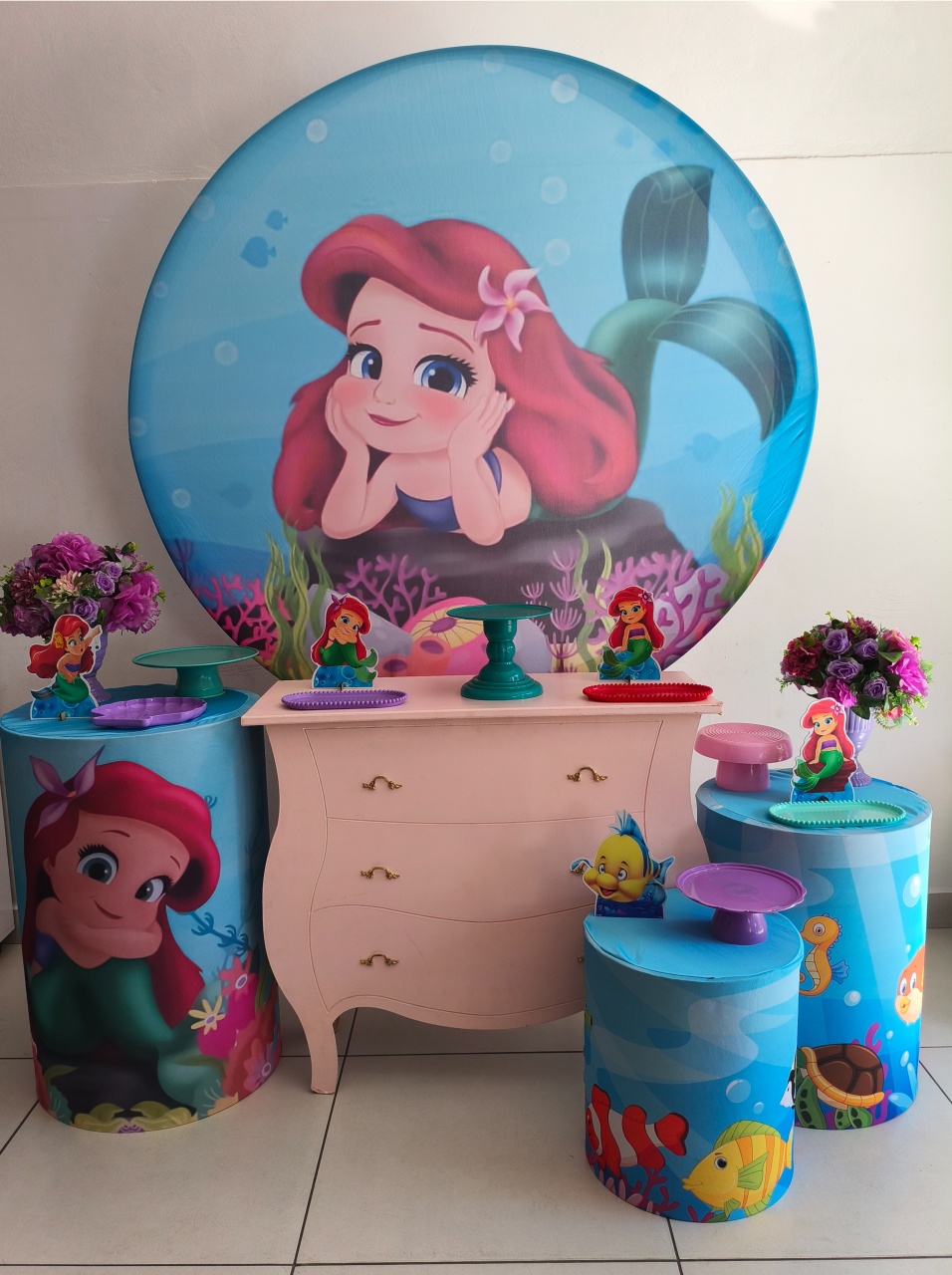 Kit Ouro Pequena Sereia Cute - Thefest