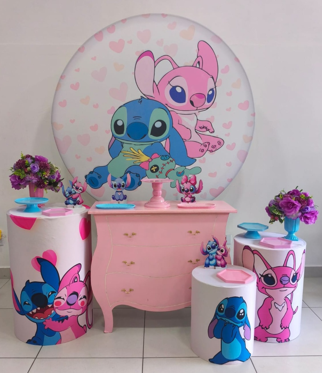 Kit Ouro Stitch E Angel  - Thefest
