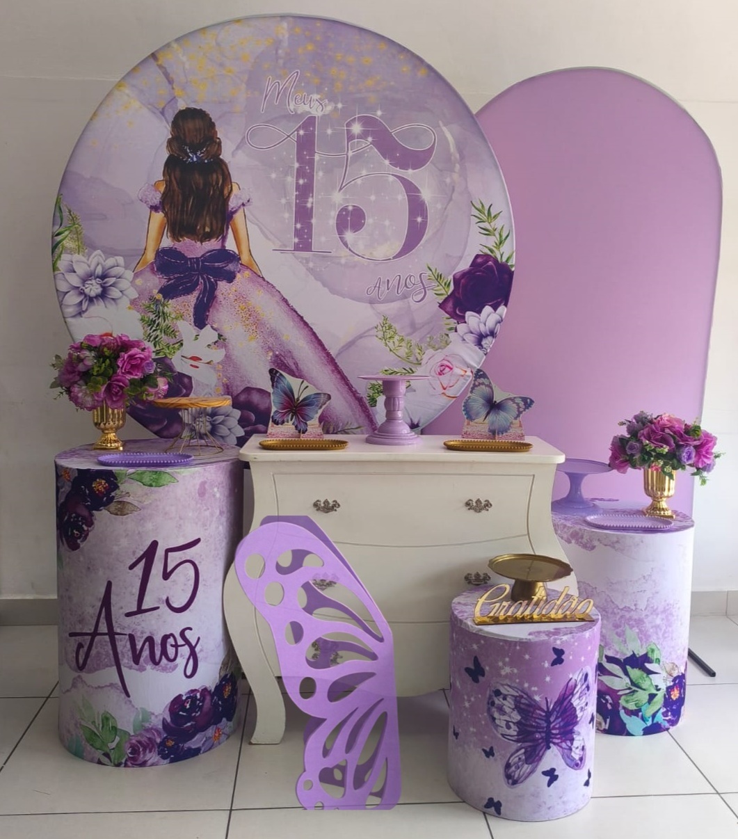 Kit Diamante 15 Anos Lilas - Thefest
