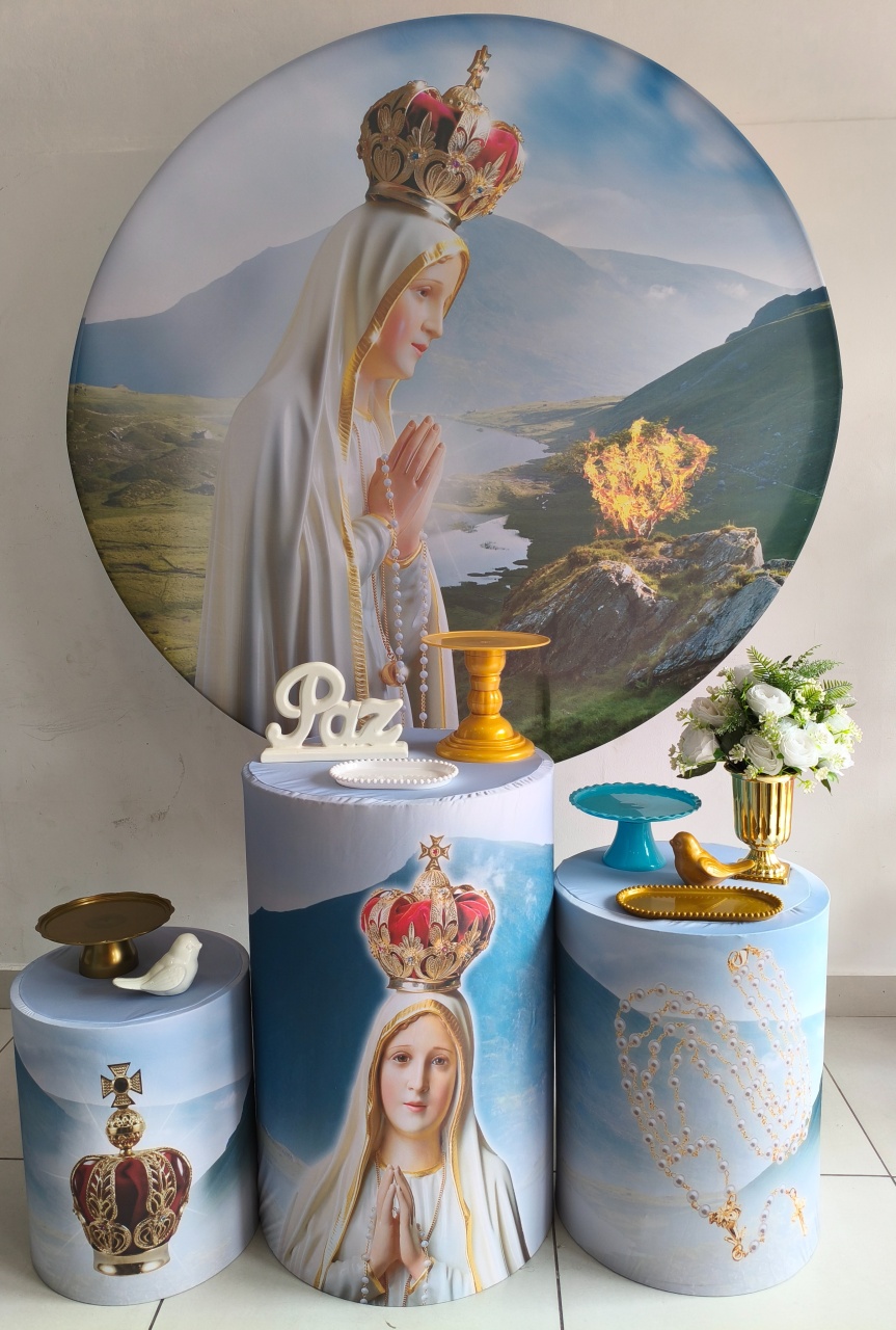 Kit Prata Nossa Senhora de Fátima  - Thefest