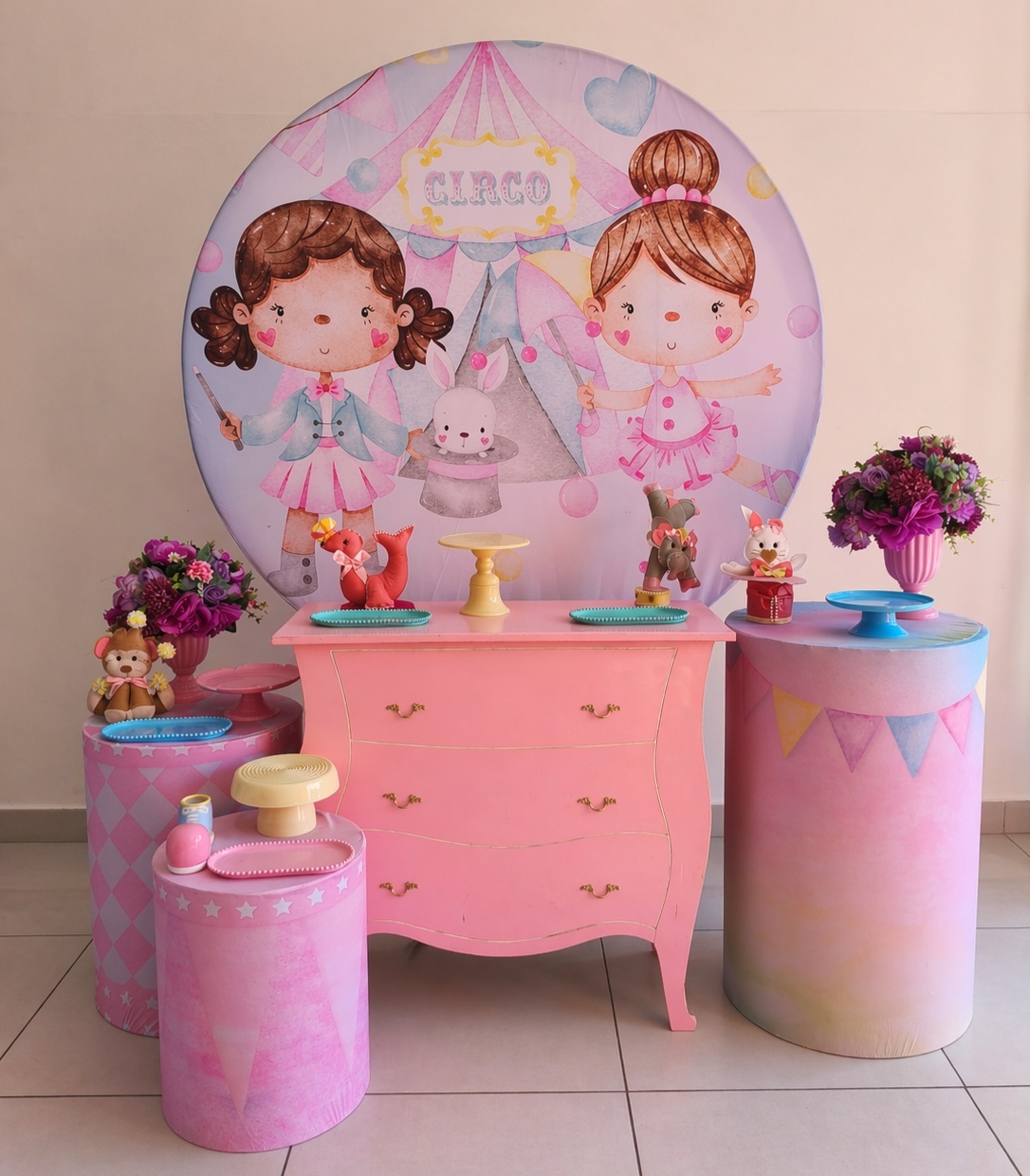 Kit Ouro Circo Rosa - Thefest