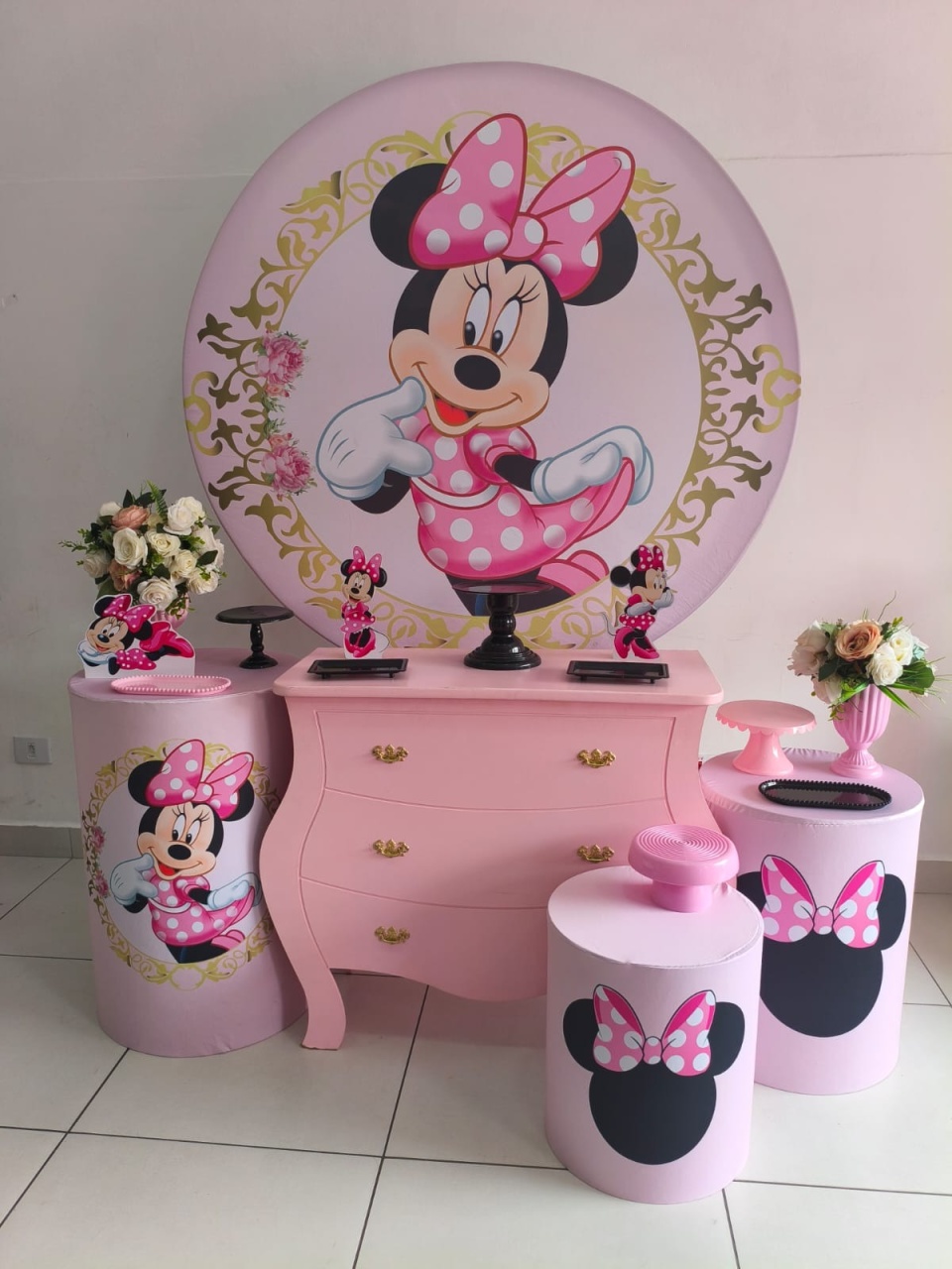 Kit Ouro Minnie Rosa - Thefest