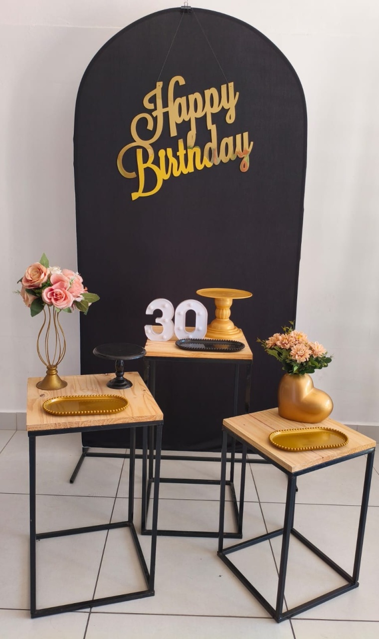 Kit Collor Happy Birthday Preto - Thefest
