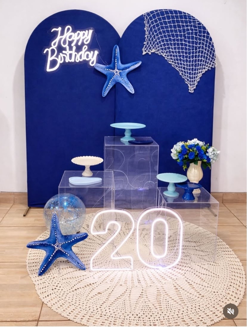 Concha/ Estrela Do Mar Azul Escuro - Art_efesta