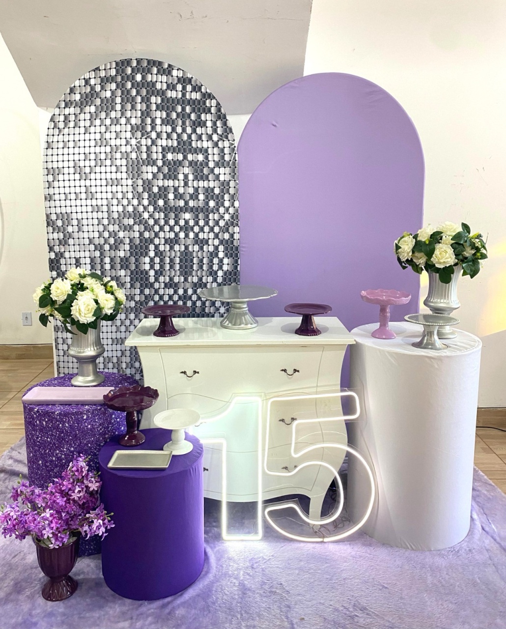 15 Anos Prata E Roxo - Art_efesta