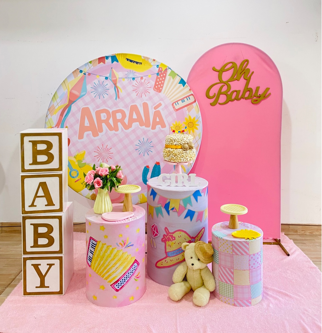 Chá de Fralda Arraia Menina - Art_efesta