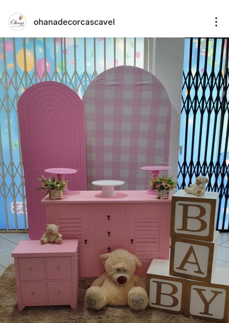 Chá de Bebê Rosa - Ohana Festas e Eventos 