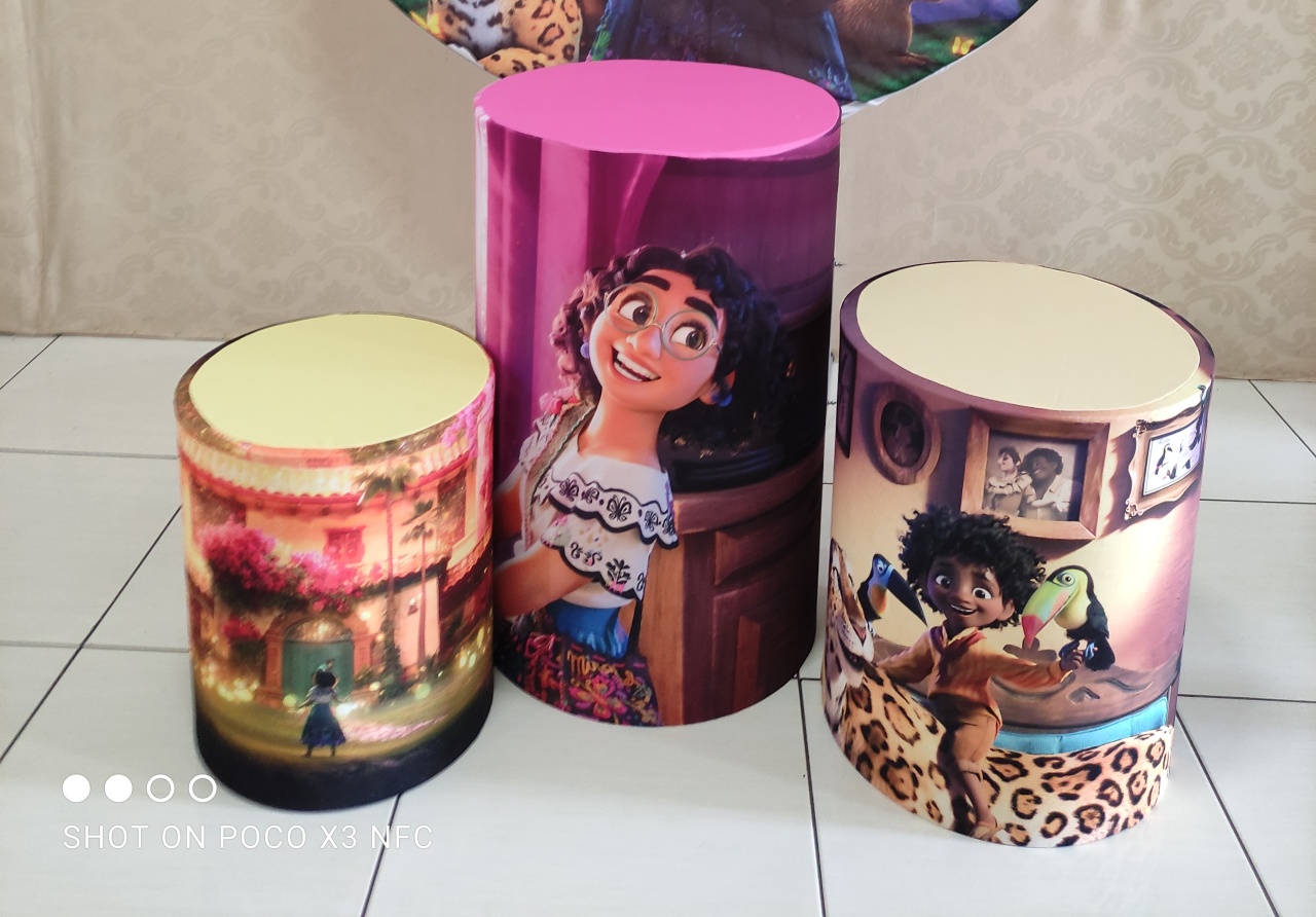 Capas Cilindros Encanto - Ohana Festas e Eventos 