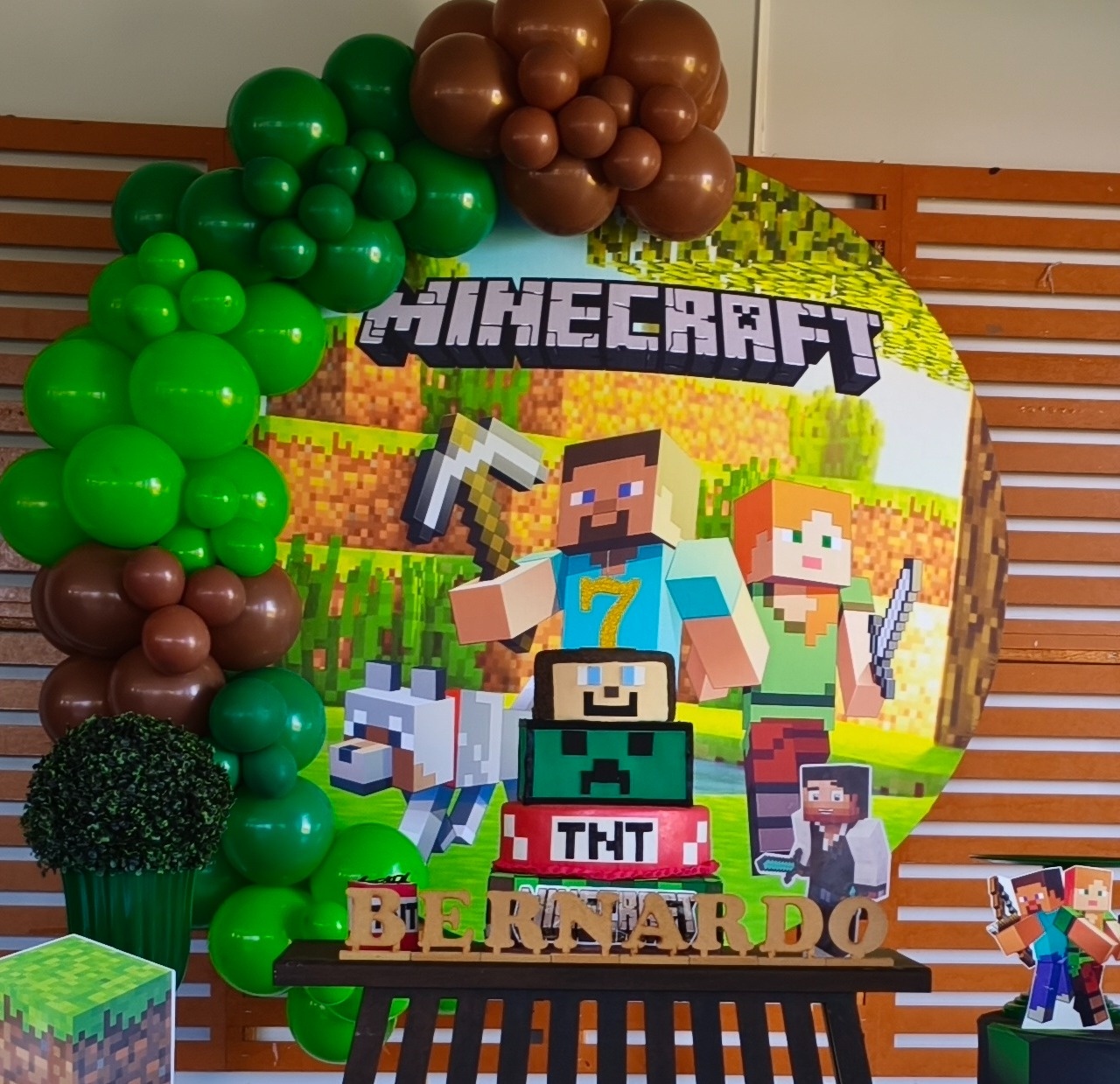 Capa Painel Minecraft  - Ohana Festas e Eventos 