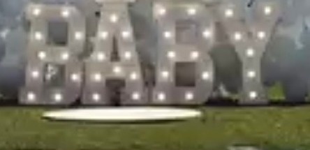 Letras Gigantes Luminosas (Baby) - Ohana Festas e Eventos 