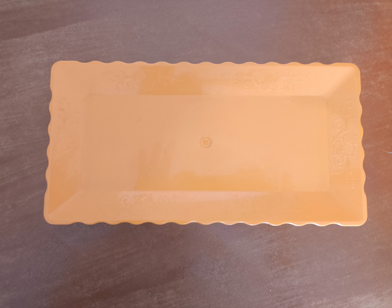 Bandeja Baixa Retangular(Laranja Candy) - Ohana Festas e Eventos 