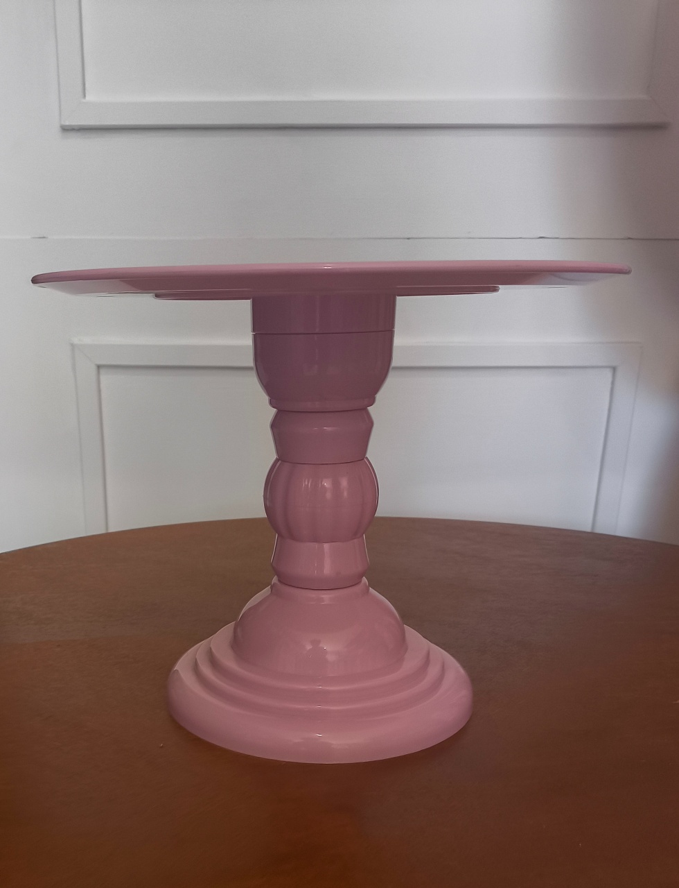 Bandeja Alta Redonda (Rosa Candy) - Ohana Festas e Eventos 