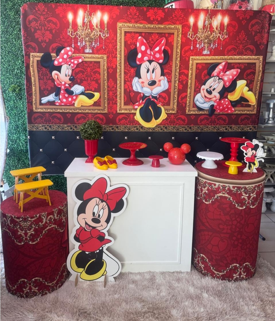 Minnie Novo Quadrado - Mouse Atelie das Festas